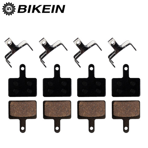 BIKEIN - 4 Pairs Bicycle Resin Disc Brake Pads For Shimano M375 M395 M416 M445 M446 M485 M486 M515 M525 Tektro Orion Auriga Pro
