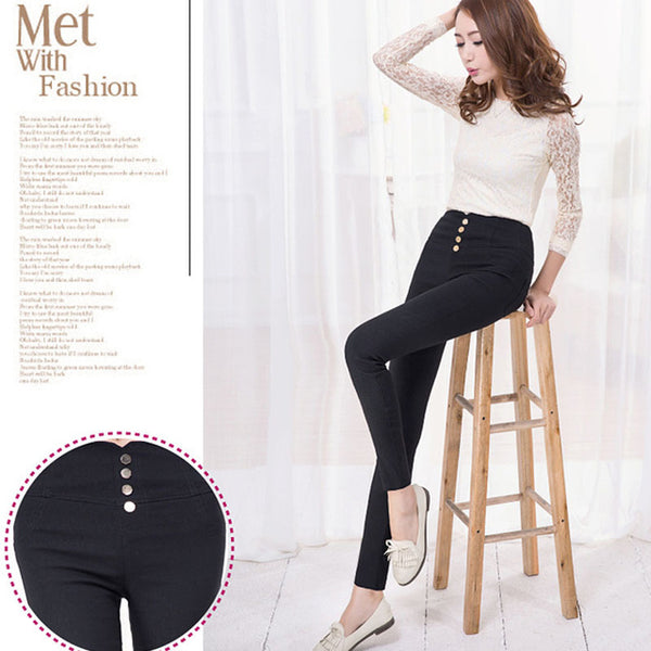 New Summer Elegant Women's Casual Pants OL Work Wear Slim Stretch Pencil Pants Trousers Leggings Women/Female Plus Size bottoms