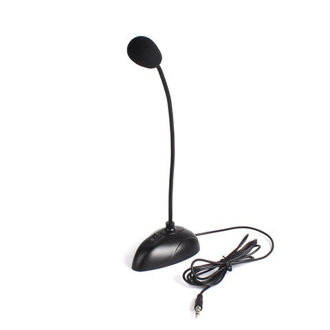 Flexible Stand Mini Studio Speech Microphone 3.5mm Plug Gooseneck Mic Wired Microphone for Computer PC Desktop Notebook #21230