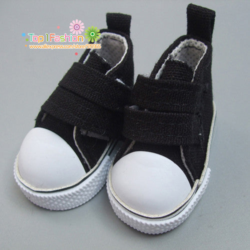 5cm Doll Shoes Denim Sneakers for BJD dolls,Fashion Denim Canvas Mini Toy Shoes 1/6 Bjd For Tilda Doll