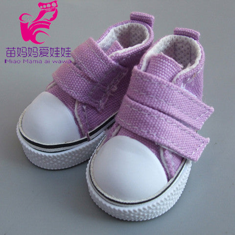 5cm Doll Shoes Denim Sneakers for BJD dolls,Fashion Denim Canvas Mini Toy Shoes 1/6 Bjd For Tilda Doll