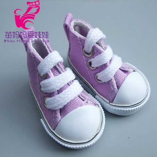 5cm Doll Shoes Denim Sneakers for BJD dolls,Fashion Denim Canvas Mini Toy Shoes 1/6 Bjd For Tilda Doll