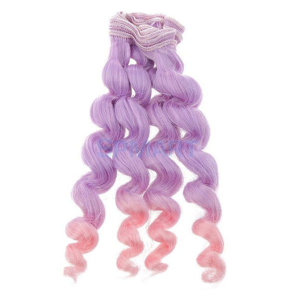 15x100cm DIY Curly Hair Wig Hairpiece for 1/3 1/4 1/6 BJD SD LUTS Dolls Making & Repair