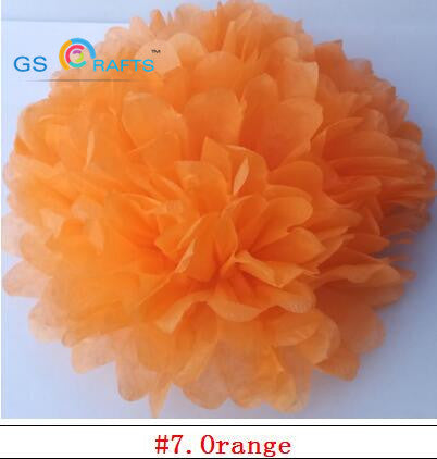 30pcs 4" 6" 8"(10cm 15cm 20cm) decorative Tissue Paper Pom Poms Mix Color Flower Balls Pompom for Wedding party home Decoration