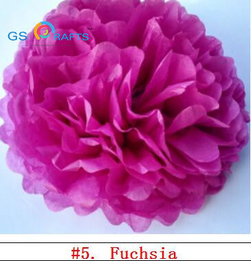 30pcs 4" 6" 8"(10cm 15cm 20cm) decorative Tissue Paper Pom Poms Mix Color Flower Balls Pompom for Wedding party home Decoration