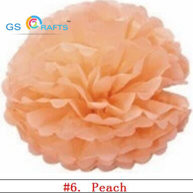 30pcs 4" 6" 8"(10cm 15cm 20cm) decorative Tissue Paper Pom Poms Mix Color Flower Balls Pompom for Wedding party home Decoration