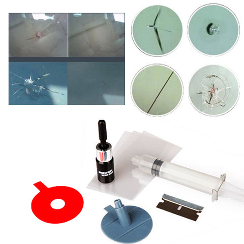 DIY Car Windshield Repair Kit tools Auto Glass Windscreen Repair Set Give Door Handle Protective Decorative Sticker Car Styling