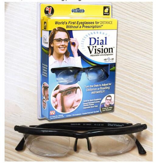 Original Adjustable Glasses FREE SHIPPING hot Adjustable Dial Eye Glasses Vision Reader Glasses bottle