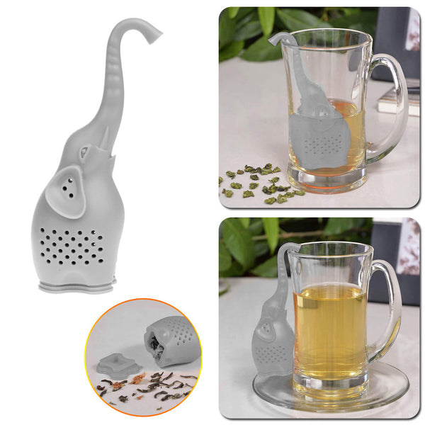 Teapot Cute Elephant Silicone Tea Infuser Filter Teapot for Tea & Coffee Drinkware