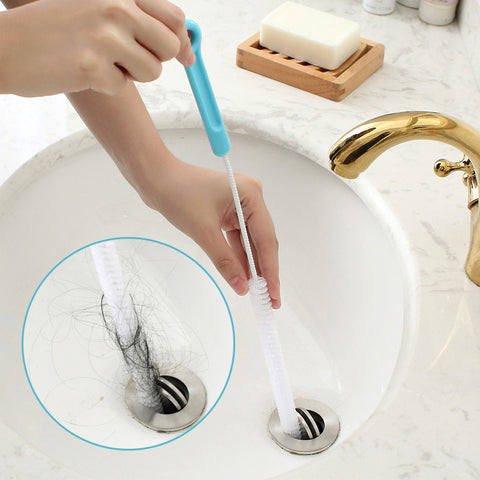 Brush Cleaner Sewer Cleaning Tool Block Household Kitchen Accessories Creative Nylon Hand Makeup Sink Dredge Pipe Cleaner Brush
