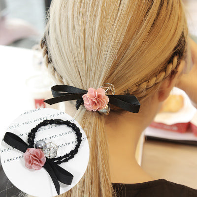 1PC New Fashion Women Hair Ropes Beauty Simulation Flowers Elastic Hair Bands Girls Ponytail Holder Hair Accessories Tie Gums