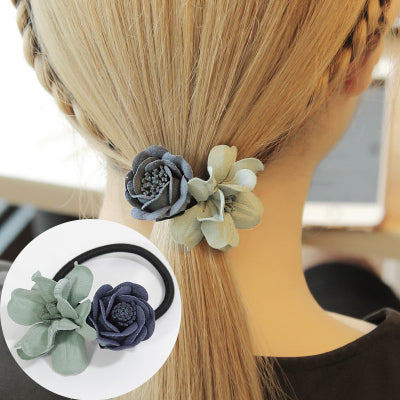 1PC New Fashion Women Hair Ropes Beauty Simulation Flowers Elastic Hair Bands Girls Ponytail Holder Hair Accessories Tie Gums