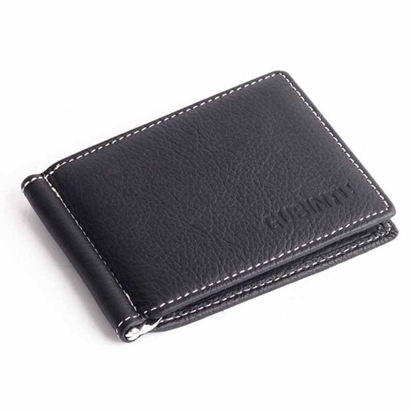 Quality Assurance soft leather money clip with zipper coin pocket slim money clip for men purse money holder cheap free shipping