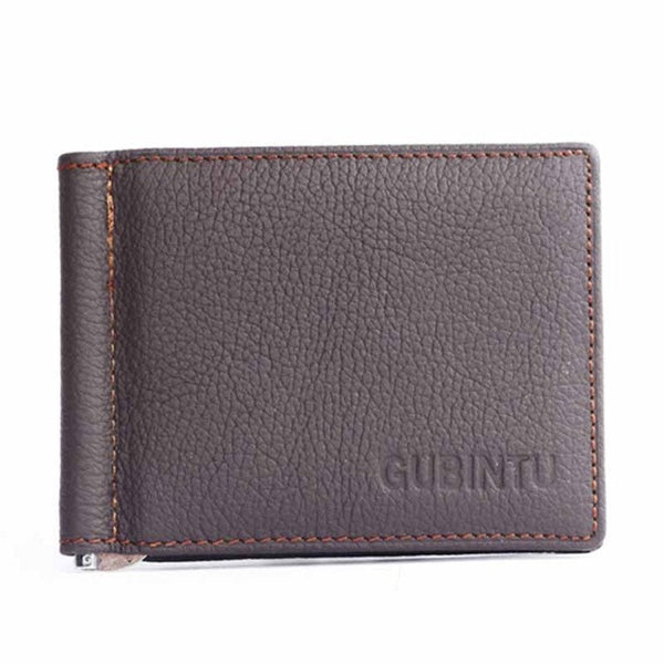 Quality Assurance soft leather money clip with zipper coin pocket slim money clip for men purse money holder cheap free shipping