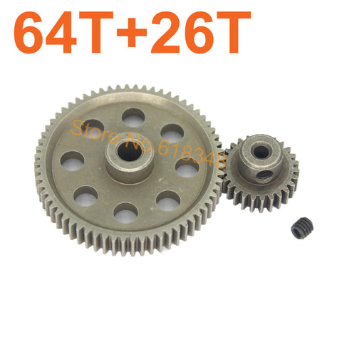11184 Spur Metal Diff Main Gear 64T 11176 Differential Motor 26T RC Car Replacement Parts for Redcat Tornado EPX HSP 1/10 Buggy