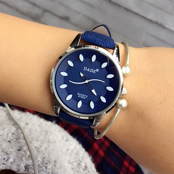 Classic 2017 New Fashion Simple Style Top Famous Luxury brand quartz watch Women casual Leather watches hot Clock Reloj mujeres