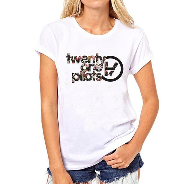 Twenty One Pilots T Shirt 2017 Fashion Women's Summer Rock Roll Pattern T-shirt Women Casual 21 Pilots Short Sleeve Tee Shirts