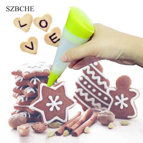 Cake pen dessert decorating Syringe Cylinder Silicone Writing Paint Pens Pastry Icing Cream Chocolate Cookie Bakeware Cake Tools