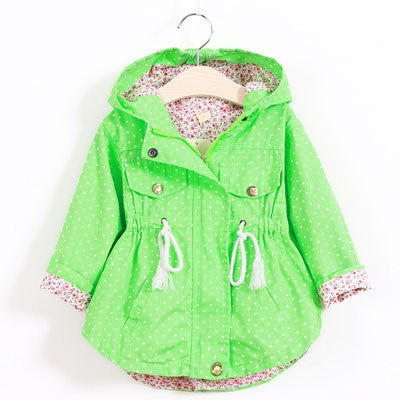 Hot Fashion Children's Jacket Girls Outwear Casual Hooded Coats Girls Jackets School 2-8Y Baby Kids Trench Spring Autumn SC410