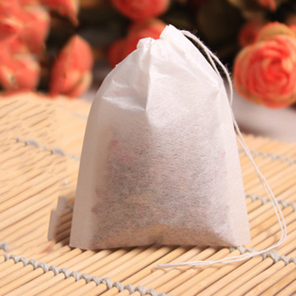 100pcs/lot Empty Teabags String Heat Seal Filter Paper Herb Loose Tea Bags Teabag For Home and Travel Necessities