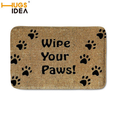 HUGSIDEA Home Carpet Cat Go Away Doormat Carpets for Living Room Kitchen Blood Foot Print Rugs Mat Russian Word Karpet Alfombras