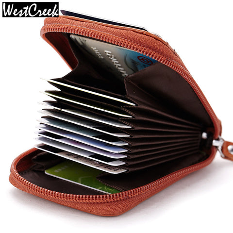 Made of Genuine Leather Men Card Holder Wallets High Quality Female Credit Card Holders Women Pillow Organizer Purse