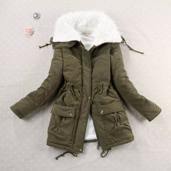 New 2017 Winter Coat Women Slim Plus Size Outwear Medium-Long Wadded Jacket Thick Hooded Cotton Fleece Warm Cotton Parkas