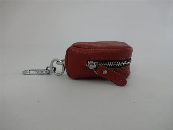 Key Holder Genuine Cow Leather Key Case Zipped Key Pouch Keychain Auto Car Key Cases Bag High Quality