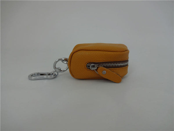 Key Holder Genuine Cow Leather Key Case Zipped Key Pouch Keychain Auto Car Key Cases Bag High Quality