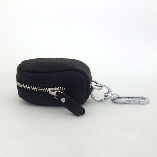 Key Holder Genuine Cow Leather Key Case Zipped Key Pouch Keychain Auto Car Key Cases Bag High Quality