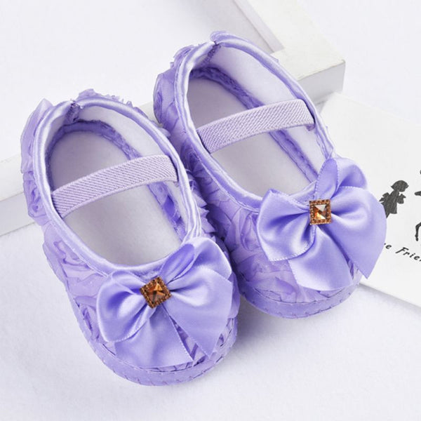 Toldder Baby Girls Shoes Noble Bow Flower Princess Shoes Infant Soft Sole Shoes First Walker Kids Shoes 0-18M