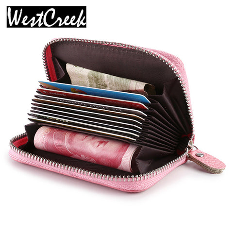 Women zipper credit card holder Patent leather fashion cardholder extendable id holder bags by 8 colors