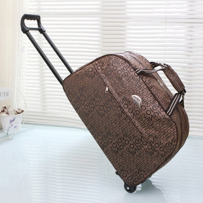 2017 New Quality Rolling Luggage Trolley Bag Women Travel Bags Metal Hand Trolley Female&male Bag Large Package Travel Suitcase