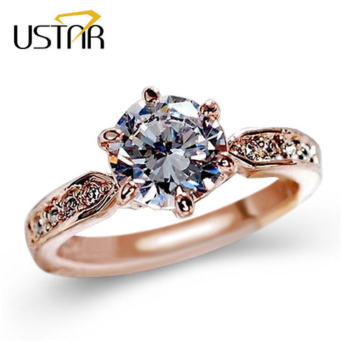 1.75ct AAA Zircon Engagement Rings for women Rose gold color Wedding rings female anel Austrian Crystals Jewelry top quality