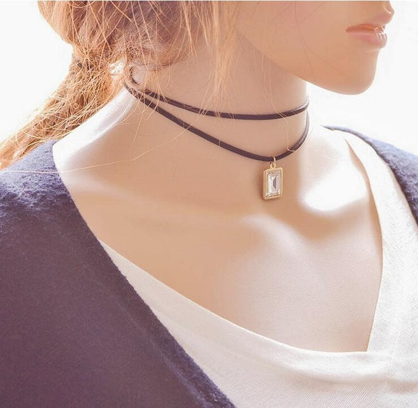 14 types Hot fashion accessories silver-color terciopelo Velvet leather mix color round choker necklace for couple lover N3304