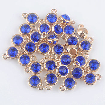 12pcs/lot mixed Birthstone charms 11mm Acrylic gold pendant for Diy Personalized Necklace and Bracelet Free shipping XY160419