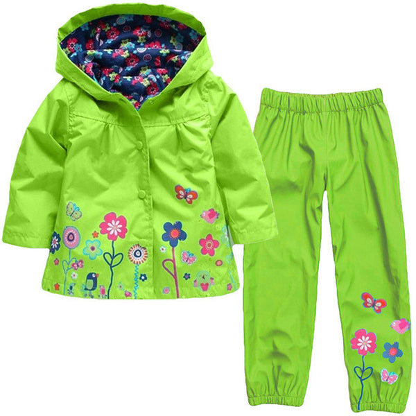 LZH Boys Clothes Set Kids Clothes Dinosaur Raincoat Jacket+Pants Boys Sport Suit 2017 Spring Girls Clothes Children Clothing Set