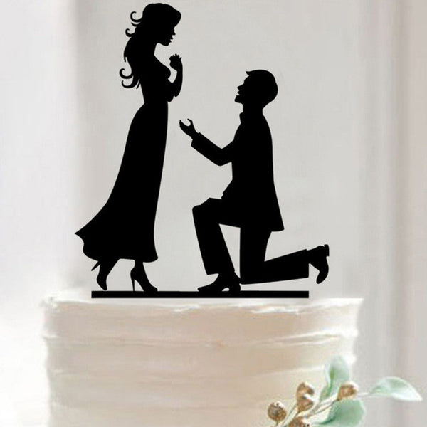 Hot Sale Wedding Decoration Cake Topper Mr Mrs Acrylic Black Romantic Bride Groom For Wedding Cake Topper Party Favors