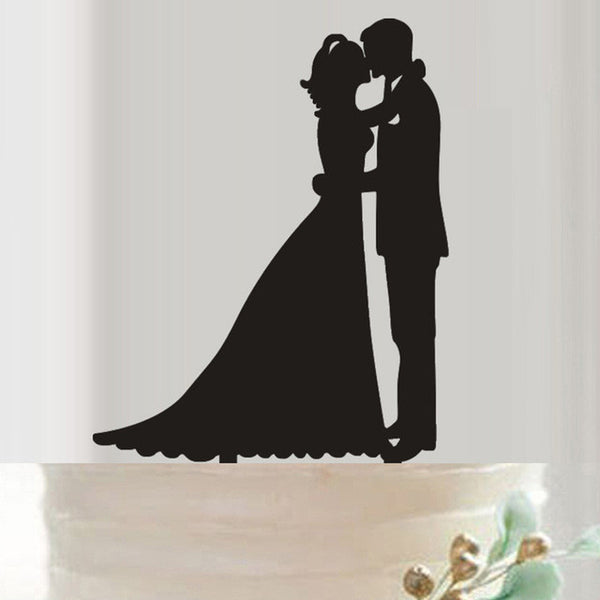 Hot Sale Wedding Decoration Cake Topper Mr Mrs Acrylic Black Romantic Bride Groom For Wedding Cake Topper Party Favors