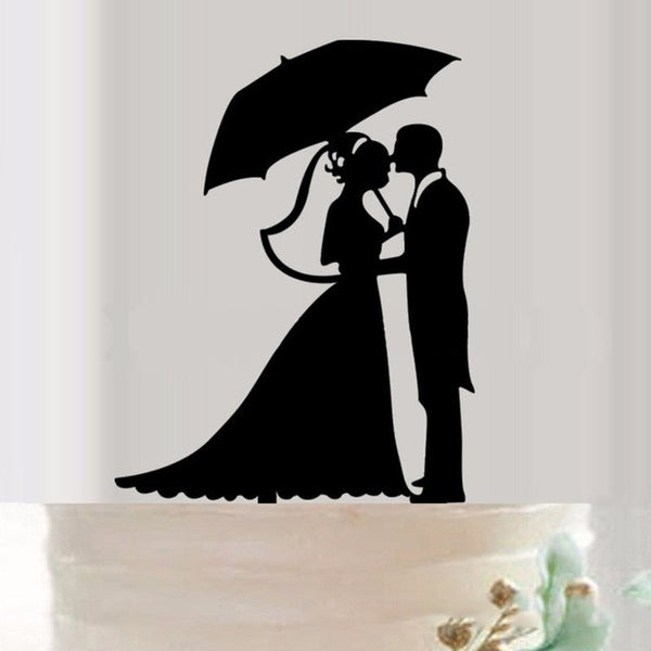 Hot Sale Wedding Decoration Cake Topper Mr Mrs Acrylic Black Romantic Bride Groom For Wedding Cake Topper Party Favors