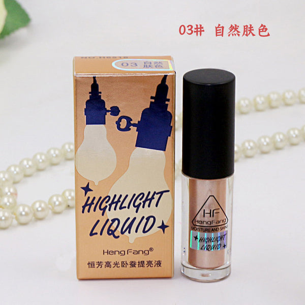 2016 New Brand Makeup Gold Highlighter Liquid Cosmetic Face Contour Brightener Glow Shimmer Liquid Highlighter Makeup Kit