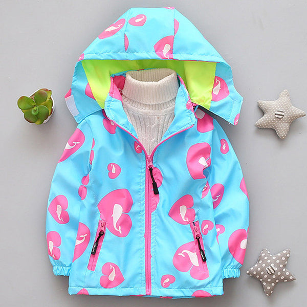 Spring children's clothes boy girl pink pig Hooded jackets windbreaker kids clothes trench coat girl costume long sleeve hooded