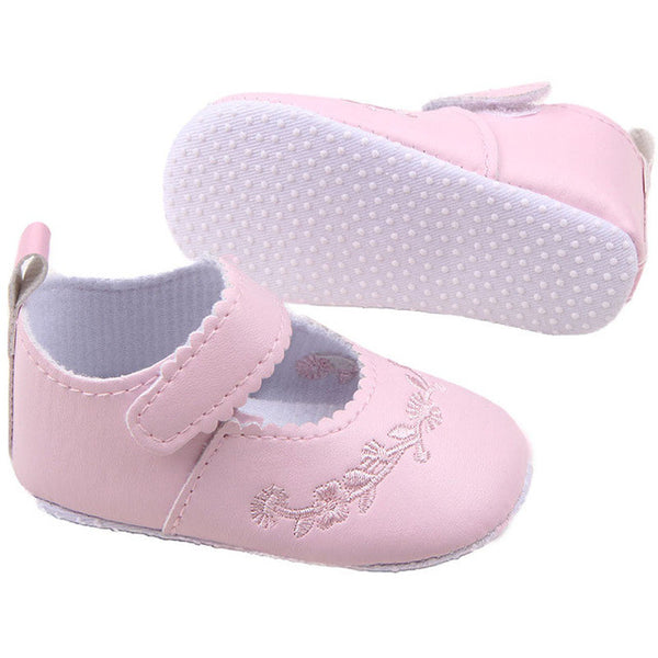 New Kid Girl Pu Leather Princess Crib Shoes Newborn Comfy Outdoor Baby Shoe 0-1 Years 4 Colors
