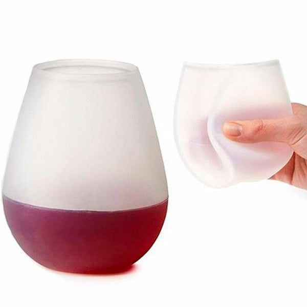 NEW arrival colorful Silicone Beer Cups Stability durable anti-slip Foldable Wine Glasses beverage Vodka Whiskey Glass Drinkware