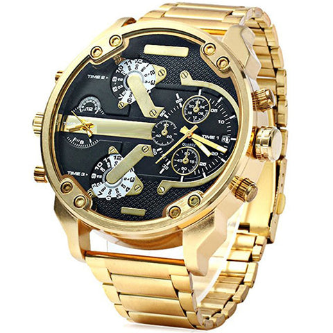 Men Watches Luxury Brand Men Military Multiple Time Zone Wrist Watches Full Steel Men Sports Watch Waterproof Relogio Masculino