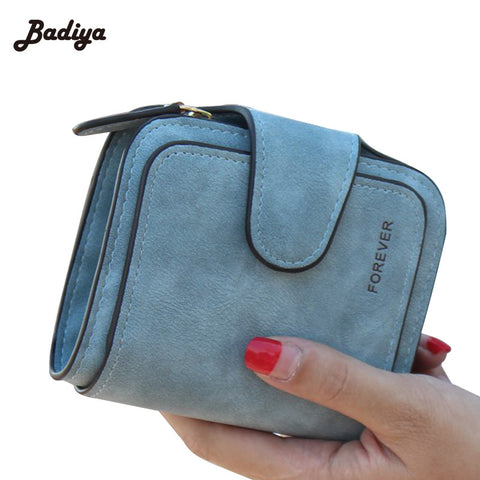 Lady Snap Fastener Zipper Short Clutch Wallet Solid Letter Fashion Small Female Purse Short Purse Vintage Matte Women Wallet