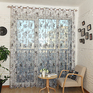 New Sale floral tulle in sheer curtains for living room the bedroom kitchen shade window treatment curtain blinds panel