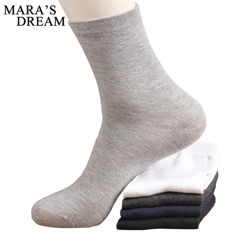 10pcs=5pairs/lot High Quality Men's Business Cotton Socks For Man Brand Autumn Winter Black Socks Male White Casual Socks 2017