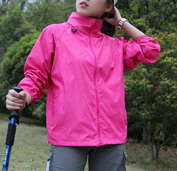 Men Women Quick Dry Hiking Jackets 2017 New Waterproof Sun-Protective Outdoor Sports Coats Skin Male Female Windbreaker RW188