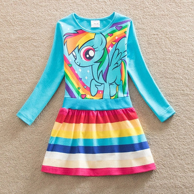 2017 new style cotton my little pony child dress  kids clothes children dress baby girl clothes summer dresses SH6218#